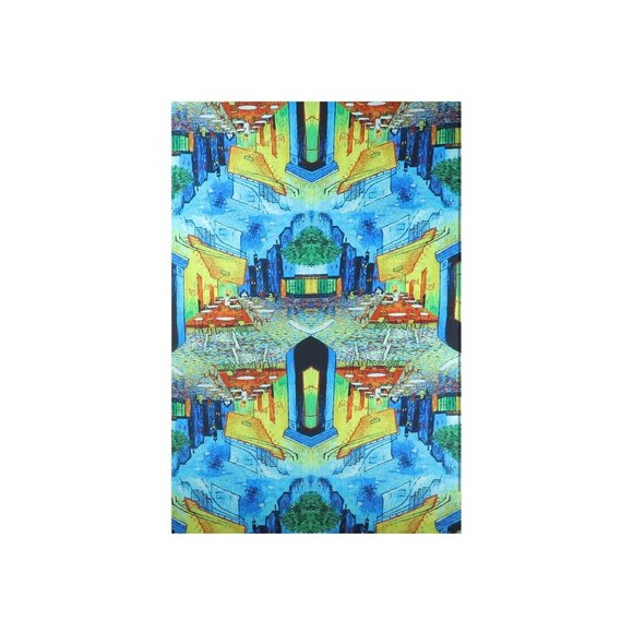 Van Gogh-Inspired Multicolor Scarf With Fringe - Picture 5 of 7